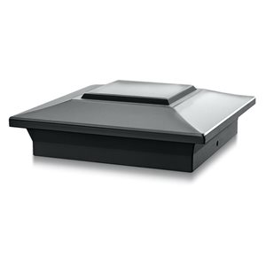 Classy Caps 6 x 6-in Black Aluminum Post Cap