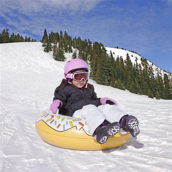 SportsStuff Donut 1-Person Inflatable Multi-Colour PVC Snow Tube Sled