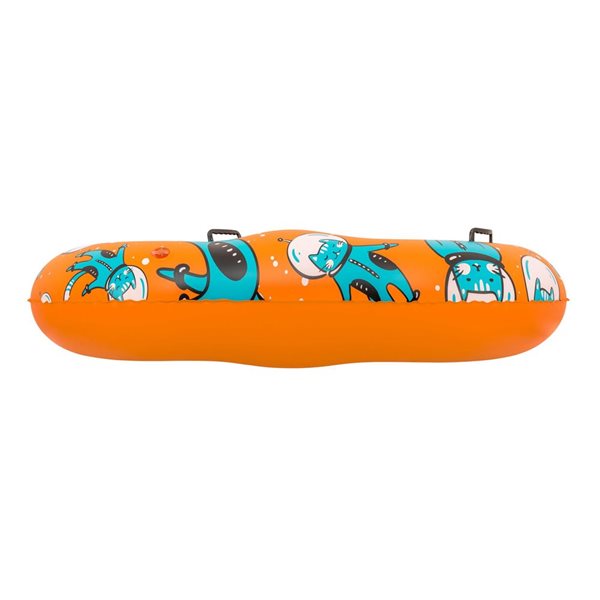 SportsStuff Space Cat 2-Person Inflatable Orange PVC Snow Sled