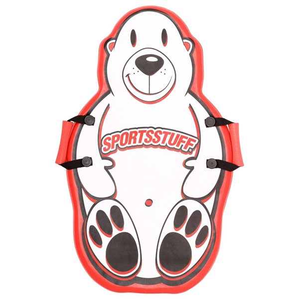 SportsStuff Silly Polar Bear 1-Person Red Foam Snow Sled