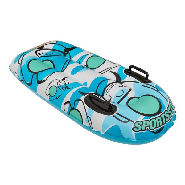 Luge gonflable avec monstre polaire SportStuff bleu aqua en PVC pour 1 personne