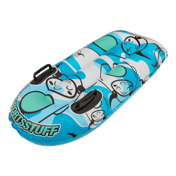 Luge gonflable avec monstre polaire SportStuff bleu aqua en PVC pour 1 personne