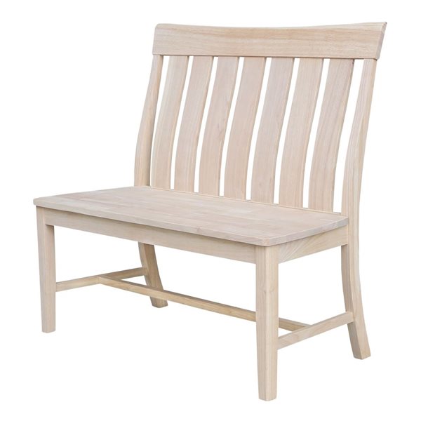 International Concepts Ava Solid Wood Accent Dining Bench - Unfinished ...