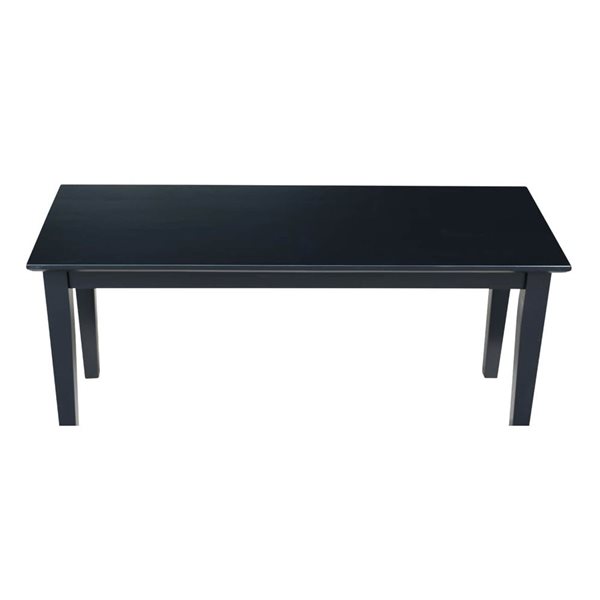 International Concepts Shaker Styled Wood Bench - Black