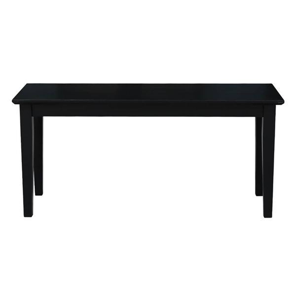International Concepts Shaker Styled Wood Bench - Black