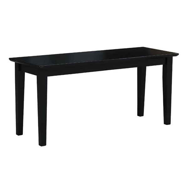 International Concepts Shaker Styled Wood Bench - Black