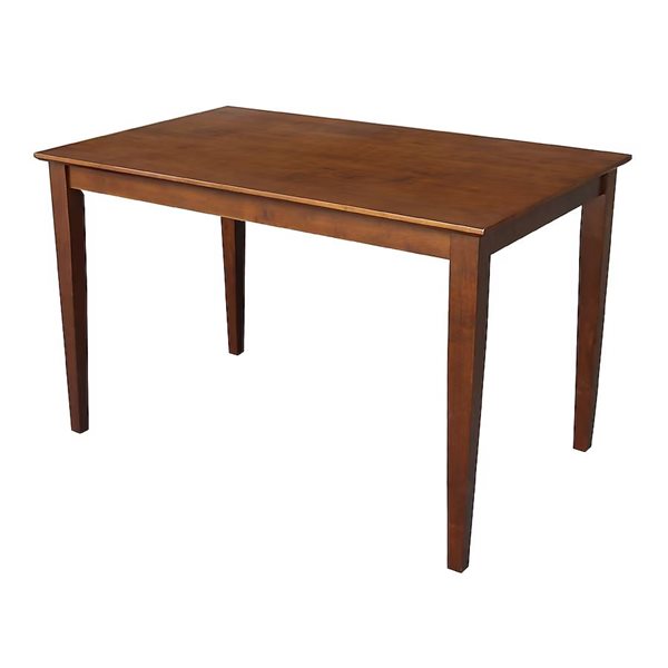 International Concepts 30 W x 48 L x 30-in H Solid Wood Top Dining Table - Espresso
