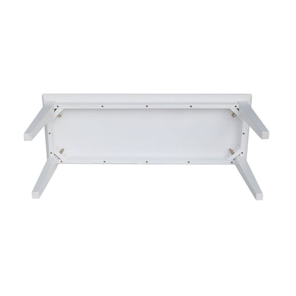 International Concepts Shaker Styled Wood Bench - White