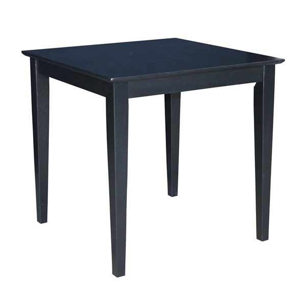 International Concepts 30 W x 30-in H Wooden Square Dining Table - Black