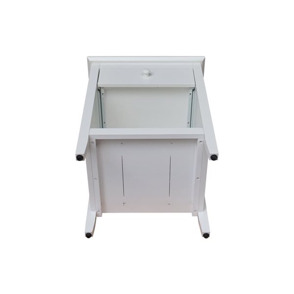 International Concepts Solid Wood Bedroom Nightstand with 1 Drawer, White