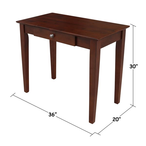 International Concepts Writing Table - Espresso