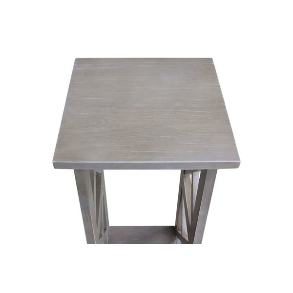 International Concepts 30-in X-Sided Plant Stand - Washed Grey Taupe