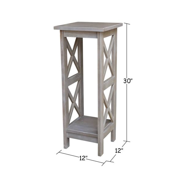 International Concepts 30-in X-Sided Plant Stand - Washed Grey Taupe