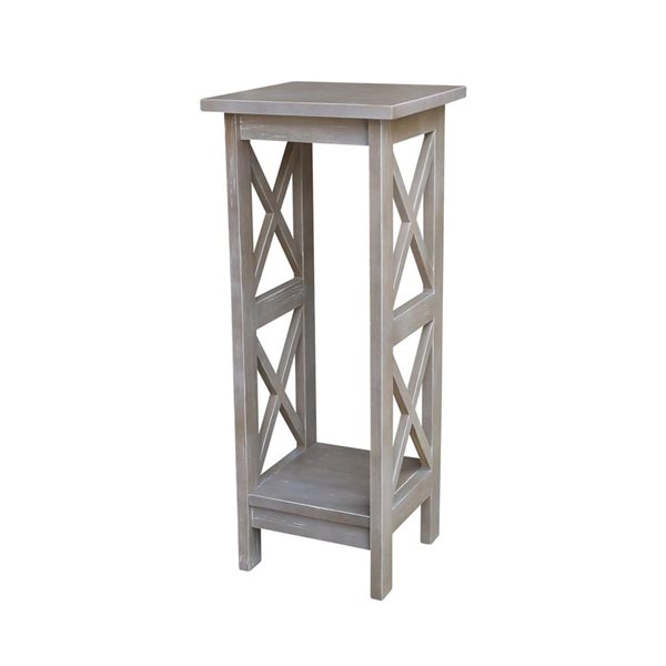 International Concepts 30-in X-Sided Plant Stand - Washed Grey Taupe