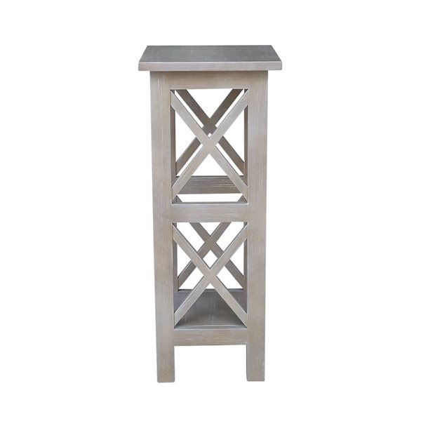 International Concepts 30-in X-Sided Plant Stand - Washed Grey Taupe