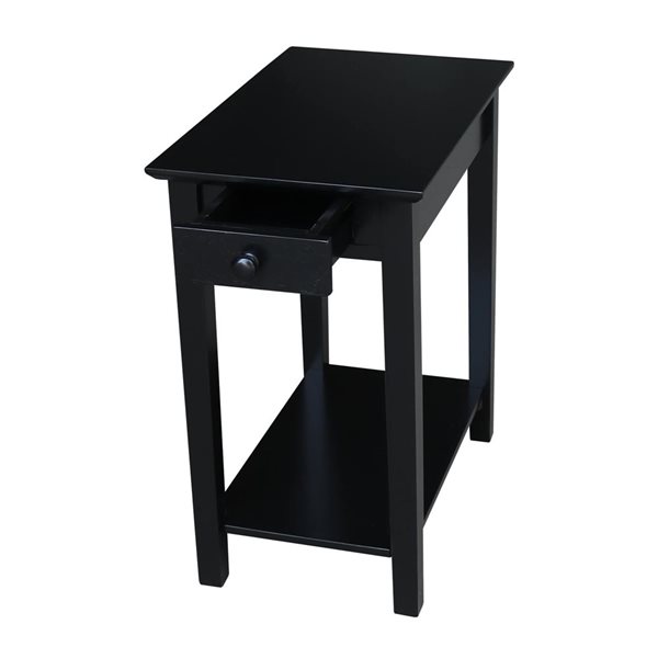 International Concepts Narrow End Table - Black