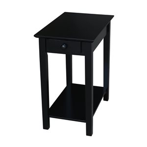 International Concepts Narrow End Table - Black