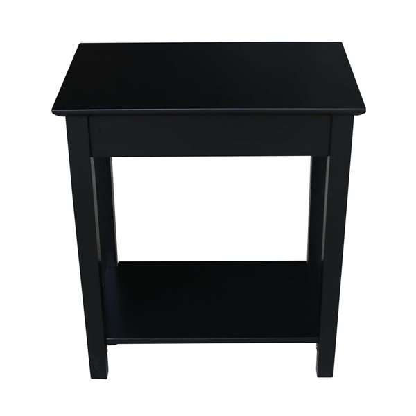 International Concepts Narrow End Table - Black