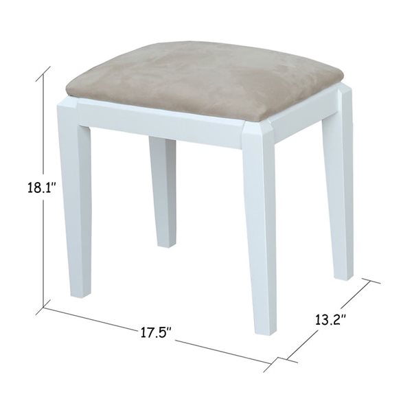 International Concepts Vanity Bench - Snow White