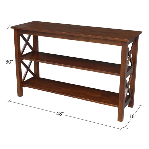 International Concepts Hampton Solid Wood Console Table - Espresso