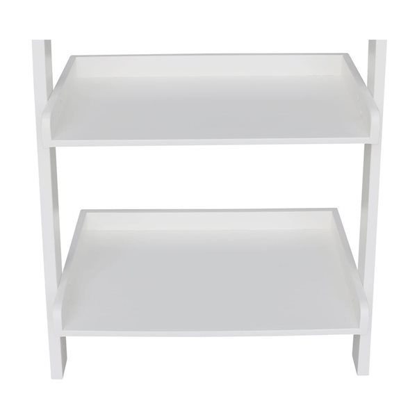 International Concepts 2-Piece Linen White Lean To Shelf Unit Set with 5 Shelves