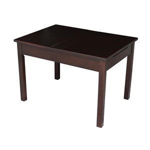 International Concepts Table with Lift Up Top for Storage - Rich Mocha