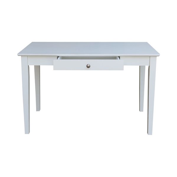 International Concepts Writing Desk with Drawer - Beach White