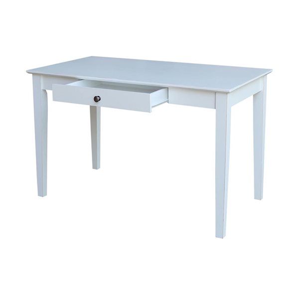 International Concepts Writing Desk with Drawer - Beach White