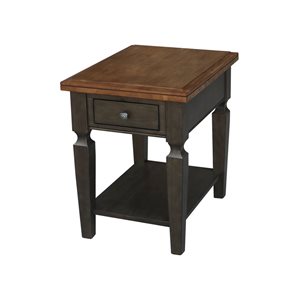 International Concepts Vista End Table - Hickory/Washed Coal