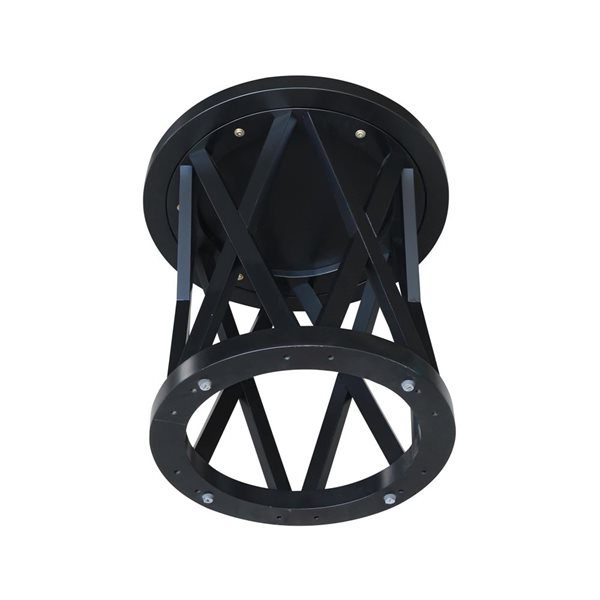 International Concepts Round Ceylon End Table - Black