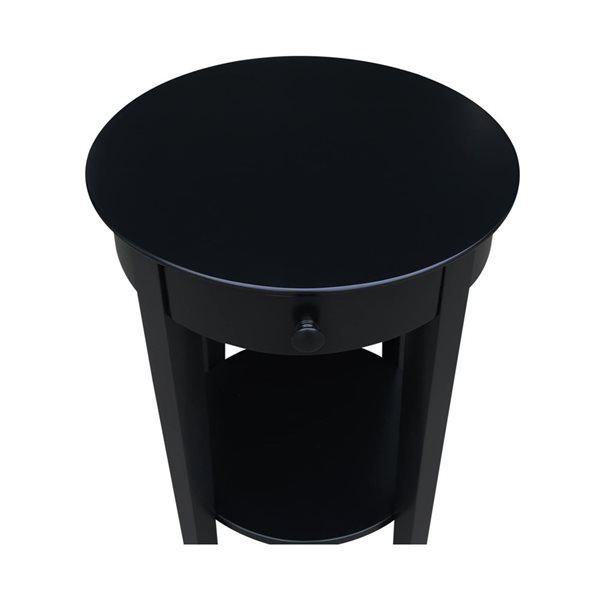 International Concepts Phillips Accent Table with Drawer - Black