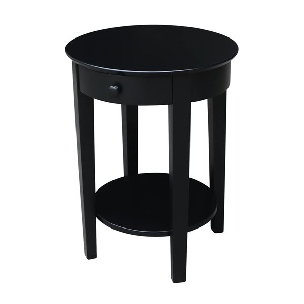 International Concepts Phillips Accent Table with Drawer - Black