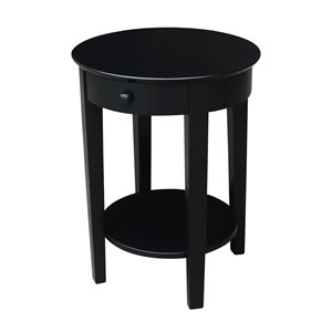 International Concepts Phillips Accent Table with Drawer - Black