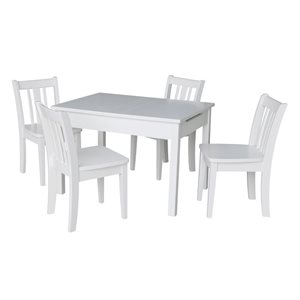 International Concepts Table with 4 San Remo Juvenile Chairs - White