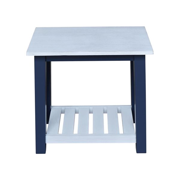 International Concepts Surrey Side Table - Blue/Antiqued Chalk
