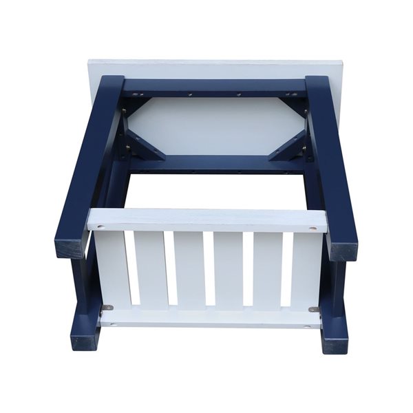 International Concepts Surrey Side Table - Blue/Antiqued Chalk