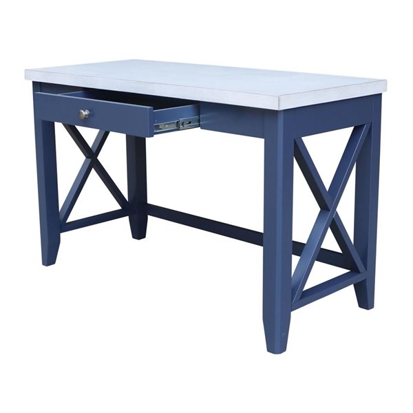 International Concepts Hampton Desk - Blue/Chalk