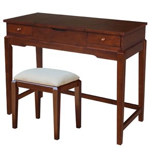 International Concepts Solid Wood Vanity Set - Espresso