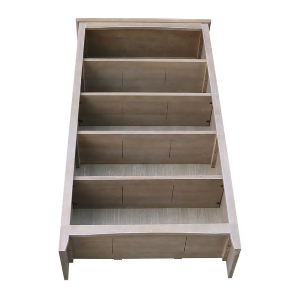 International Concepts Shaker Grey Solid Wood Bookcase - 60-in H