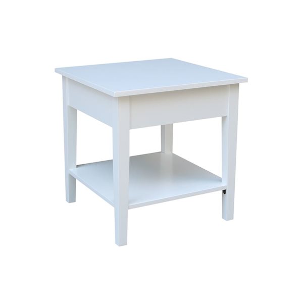 International Concepts Spencer End Table - White