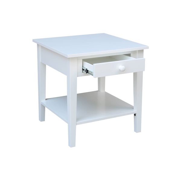 International Concepts Spencer End Table - White