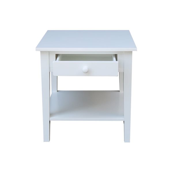 International Concepts Spencer End Table - White