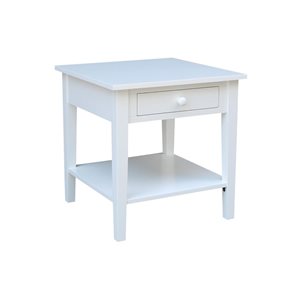 International Concepts Spencer End Table - White