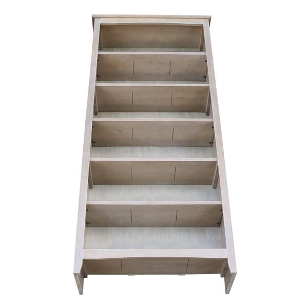 International Concepts Shaker Grey Solid Wood Bookcase - 72-in H