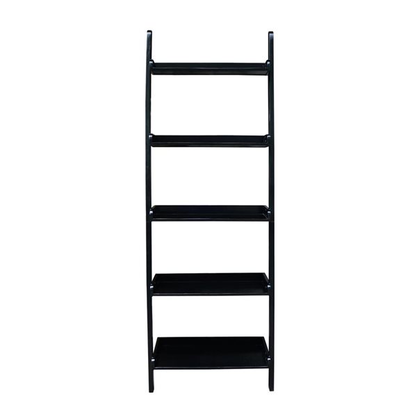 International Concepts 2-Piece Black Lean To Shelf Unit Set with 5 Shelves