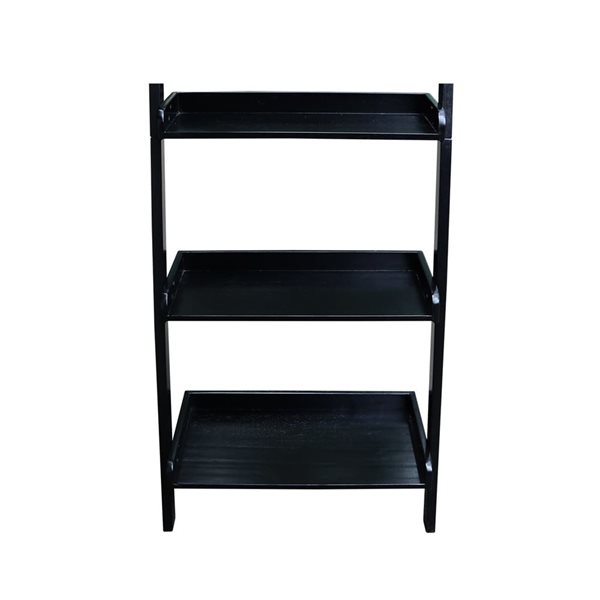 International Concepts 2-Piece Black Lean To Shelf Unit Set with 5 Shelves