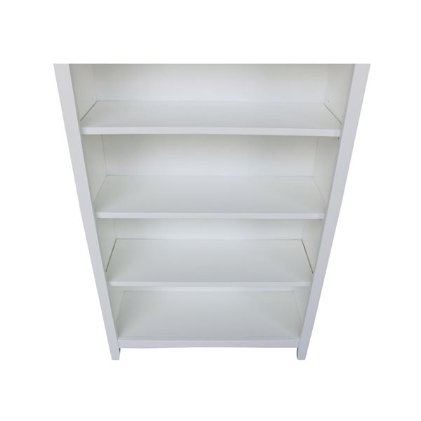 International Concepts Shaker White Solid Wood Bookcase - 60-in H