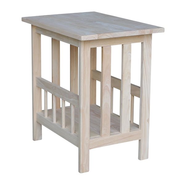 International Concepts Mission Magazine End Table - Unfinished