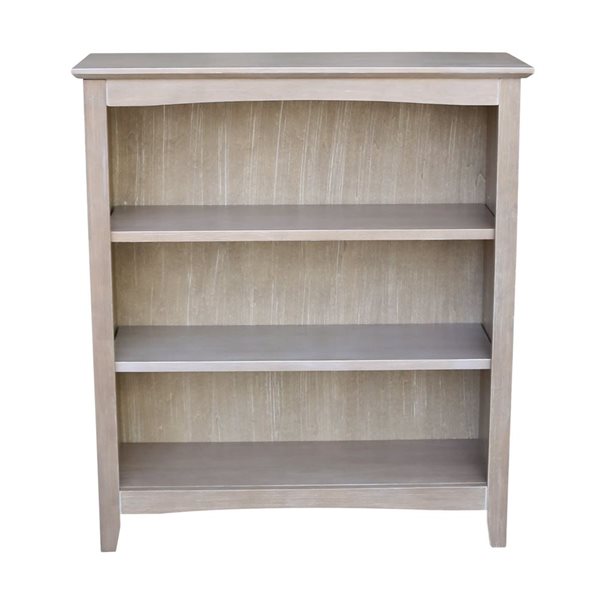 International Concepts Shaker Grey Solid Wood Bookcase - 36-in H