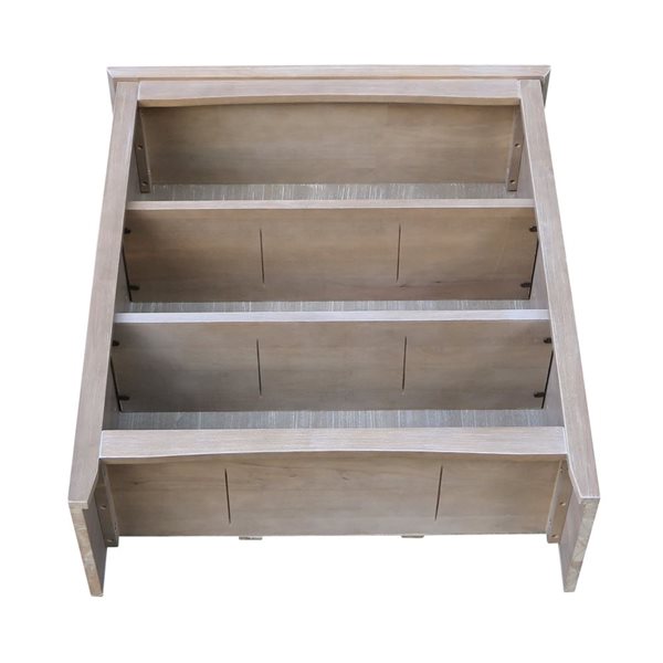 International Concepts Shaker Grey Solid Wood Bookcase - 36-in H